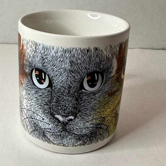 Vintage Norcrest Cat Face Ceramic 10oz Mug Unique HTF - Picture 4 of 6